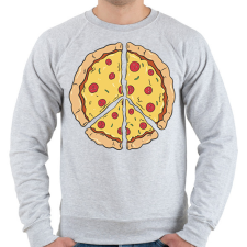 PRINTFASHION Pizza béke - Férfi pulóver - Sport szürke férfi pulóver, kardigán