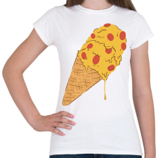 PRINTFASHION Pizza fagyi - Női póló - Fehér női póló