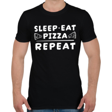 PRINTFASHION Pizza fanatikus - Férfi póló - Fekete