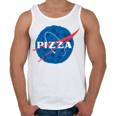 PRINTFASHION Pizza - Férfi atléta - Fehér