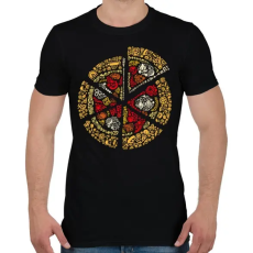PRINTFASHION Pizza - Férfi póló - Fekete