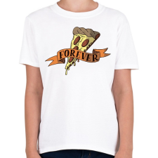 PRINTFASHION Pizza Forever - Gyerek póló - Fehér gyerek póló