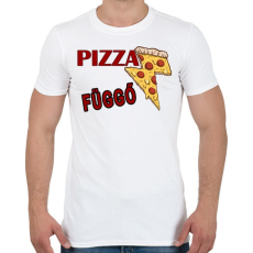 PRINTFASHION Pizza Függő - Férfi póló - Fehér