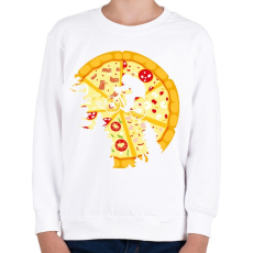 PRINTFASHION Pizza hold - Gyerek pulóver - Fehér