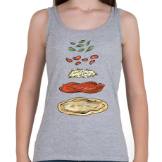 PRINTFASHION Pizza hozzávalók - Női atléta - Sport szürke