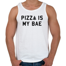 PRINTFASHION Pizza is my Bae - Férfi atléta - Fehér