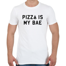 PRINTFASHION Pizza is my Bae - Férfi póló - Fehér
