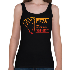 PRINTFASHION Pizza jelentése - Női atléta - Fekete
