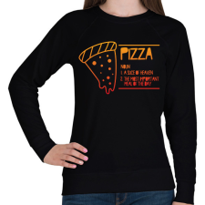 PRINTFASHION Pizza jelentése - Női pulóver - Fekete női pulóver, kardigán