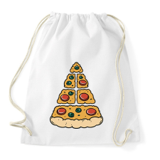 PRINTFASHION Pizza karácsonyfa - Sportzsák, Tornazsák - Fehér tornazsák