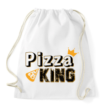 PRINTFASHION Pizza király - Sportzsák, Tornazsák - Fehér tornazsák