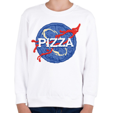 PRINTFASHION Pizza Nasa style - Gyerek pulóver - Fehér gyerek pulóver, kardigán