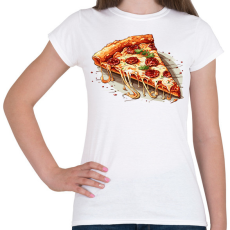 PRINTFASHION Pizza - Női póló - Fehér