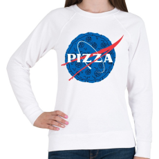 PRINTFASHION Pizza - Női pulóver - Fehér