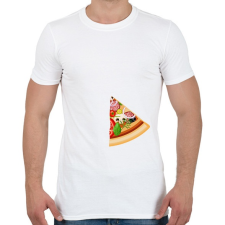 PRINTFASHION Pizza son - Férfi póló - Fehér férfi póló