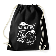 PRINTFASHION Pizza sütős pólóm - Sportzsák, Tornazsák - Fekete tornazsák