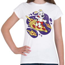 PRINTFASHION Pizza szörf - Női póló - Fehér