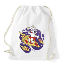 PRINTFASHION Pizza szörf - Sportzsák, Tornazsák - Fehér tornazsák