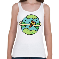 PRINTFASHION Pizzearth! - Női atléta - Fehér