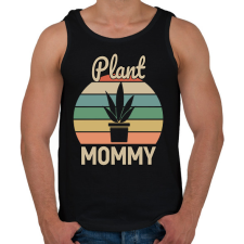 PRINTFASHION Plant Mommy - Férfi atléta - Fekete atléta, trikó