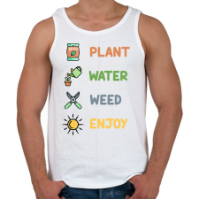 PRINTFASHION Plant, water, weed, enjoy - Férfi atléta - Fehér atléta, trikó