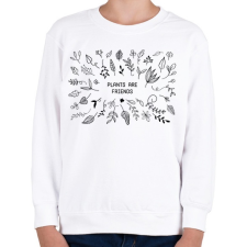 PRINTFASHION Plants are friends - Kertészkedés - Gyerek pulóver - Fehér gyerek pulóver, kardigán