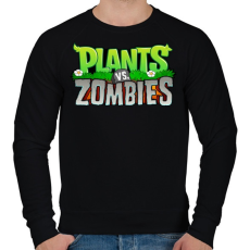 PRINTFASHION Plants vs. Zombies - Férfi pulóver - Fekete
