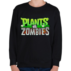 PRINTFASHION Plants vs. Zombies - Gyerek pulóver - Fekete