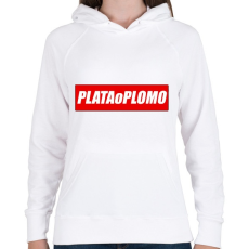 PRINTFASHION Plata o Plomo - Női kapucnis pulóver - Fehér