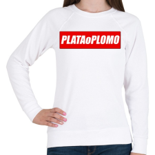PRINTFASHION Plata o Plomo - Női pulóver - Fehér női pulóver, kardigán