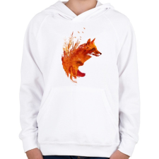 PRINTFASHION Plattensee fox - Gyerek kapucnis pulóver - Fehér gyerek pulóver, kardigán