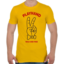 PRINTFASHION Playboy hand - Férfi póló - Sárga férfi póló