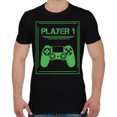 PRINTFASHION PLAYER 1 - Férfi póló - Fekete