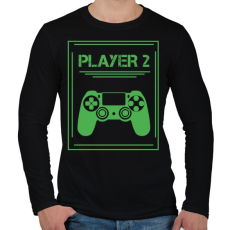 PRINTFASHION PLAYER 2 - Férfi hosszú ujjú póló - Fekete
