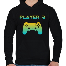 PRINTFASHION PLAYER 2 - Férfi kapucnis pulóver - Fekete férfi pulóver, kardigán