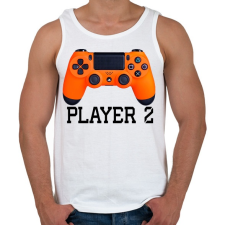 PRINTFASHION Player 2 PS4 páros póló - Férfi atléta - Fehér atléta, trikó