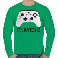 PRINTFASHION Player 2 Xbox One  páros póló - Férfi pulóver - Zöld