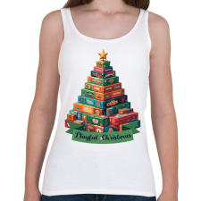 PRINTFASHION Playful Christmas - Női atléta - Fehér női trikó