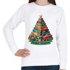 PRINTFASHION Playful Christmas - Női pulóver - Fehér női pulóver, kardigán