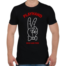 PRINTFASHION Playhand - Férfi póló - Fekete férfi póló