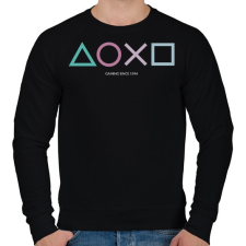 PRINTFASHION Playstation - Férfi pulóver - Fekete férfi pulóver, kardigán