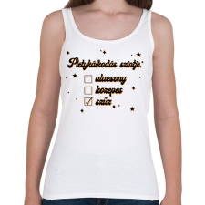 PRINTFASHION Pletykálkodás szintje - Női atléta - Fehér női trikó