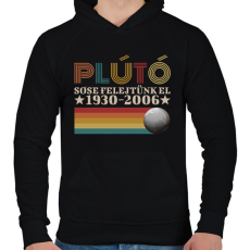 PRINTFASHION Plútó emléke - Férfi kapucnis pulóver - Fekete