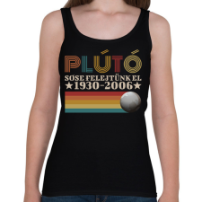 PRINTFASHION Plútó emléke - Női atléta - Fekete női trikó
