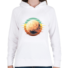 PRINTFASHION Plutó - Női kapucnis pulóver - Fehér női pulóver, kardigán