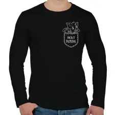 PRINTFASHION Pocket demons - Férfi hosszú ujjú póló - Fekete férfi póló