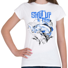 PRINTFASHION Pofa be és pecázz! - Női póló - Fehér