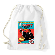 PRINTFASHION Pofonosztó comics - Sportzsák, Tornazsák - Fehér tornazsák