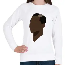 PRINTFASHION Pogba - Női pulóver - Fehér női pulóver, kardigán