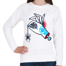 PRINTFASHION Pók-kéz - Női pulóver - Fehér